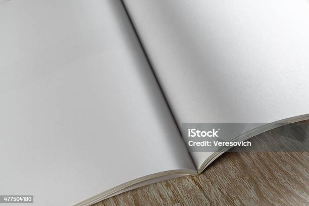 Fragment Of Blank Magazine Stock Photo - Download Image Now - Artificial, Magazine - Publication, Newspaper