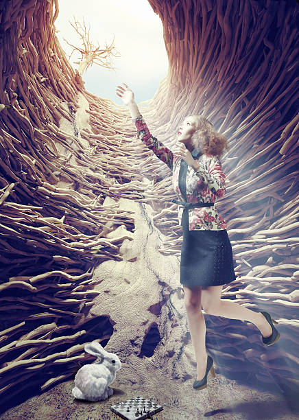 istock girl in the deep hole 477509297