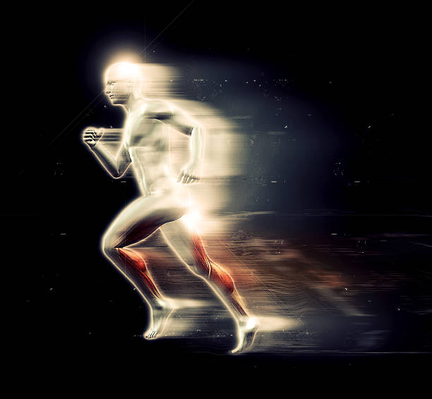 istock 3D male figure running with speed special effect 477511302