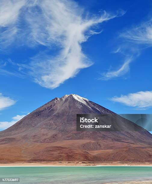 Volcano Licancabur And Laguna Verde Stock Photo - Download Image Now - Altiplano, Andes, Blue