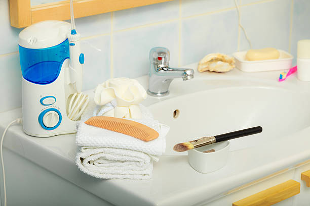 istock Closeup bathroom interior with sink and faucet 477513870