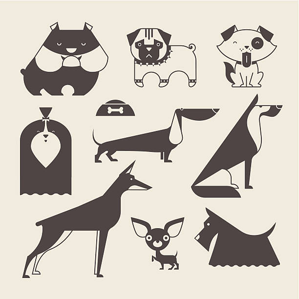 Vector Dog vector art illustration