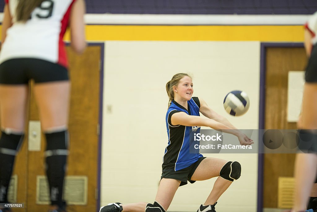 Varsity-Volleyball - Lizenzfrei Sporthalle Stock-Foto