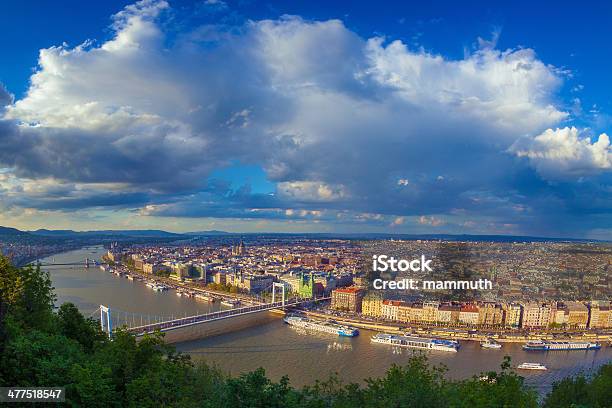 Budapest Cityscape Stock Photo - Download Image Now - Bridge - Built Structure, Budapest, Chain Bridge - Suspension Bridge