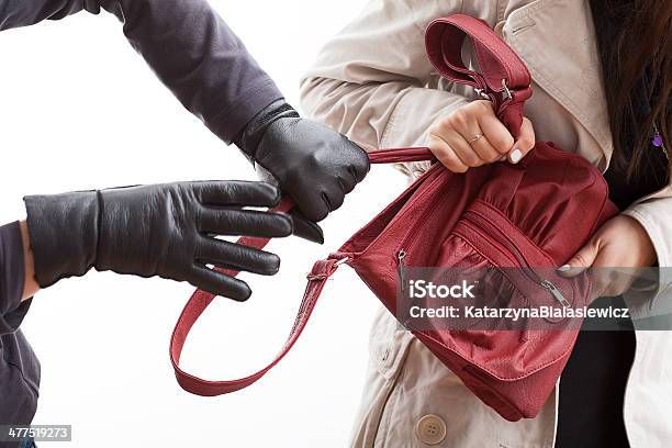 Thief Holding A Bag Stock Photo - Download Image Now - Stealing - Crime, Purse, Thief