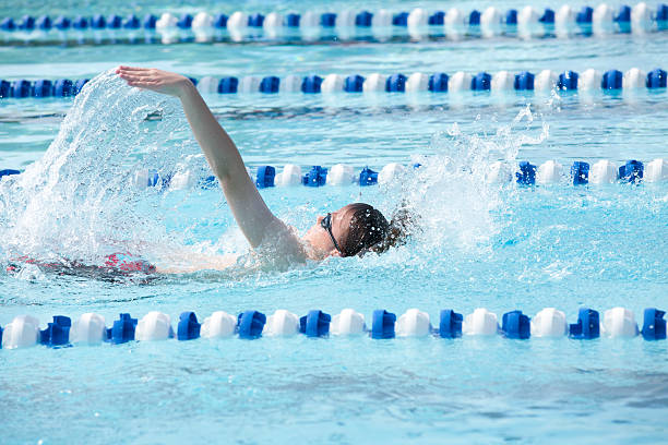 istock Young Teenage Boy Swimming Backstroke 477521234