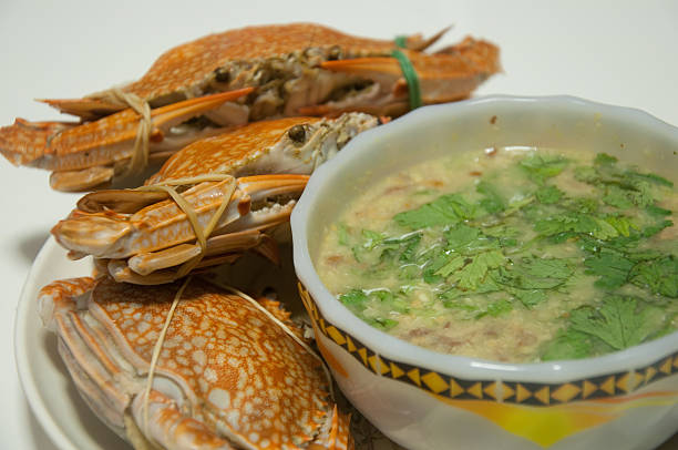 istock The cooked crab and Seafood sauce 477521556