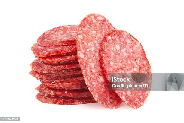 Salame - Fotografie stock e altre immagini di Carne - Carne, Carne lavorata, Cibi e bevande