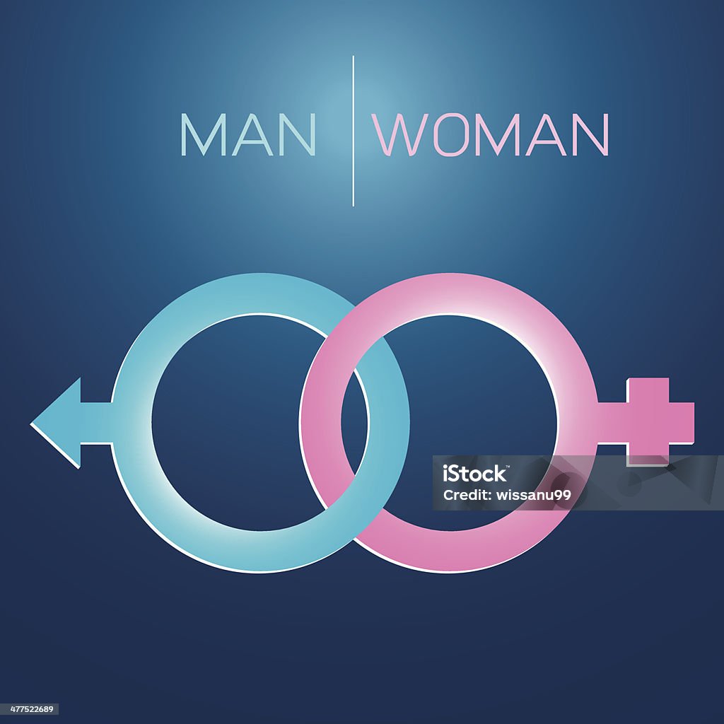 Male and female gender symbols, vector illustration Adult stock vector
