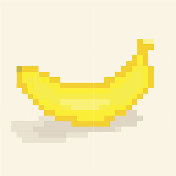 Banana. Vector pixel art vector art illustration