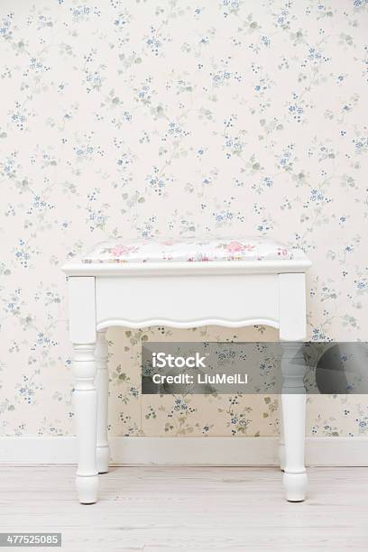 White Wooden Chair Stock Photo - Download Image Now - Decoration, Domestic Room, Furniture