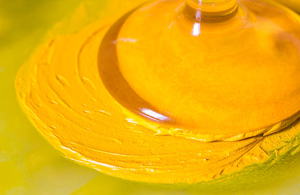 yellow color of plastisol ink with clipping path. screen printing ink for print on tee shirts and fabric \