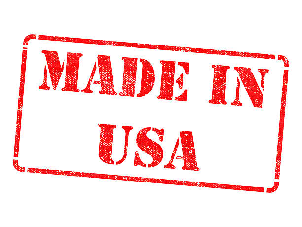 istock Made in USA - Red Rubber Stamp. 477525585