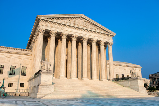 The Supreme Court in Washington DC in the afternoon.