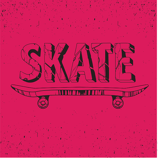 Skate board typography t-shirt graphics,sport,vectors and seamless pattern vector art illustration