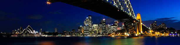 istock Sydney Cityscape with Opera House and Harbour Bridge at Night 477533631