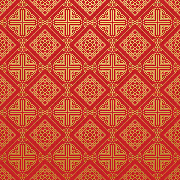 ilustrações, clipart, desenhos animados e ícones de padrão de textura sem costura estilo ásia - asian culture pattern chinese culture backgrounds