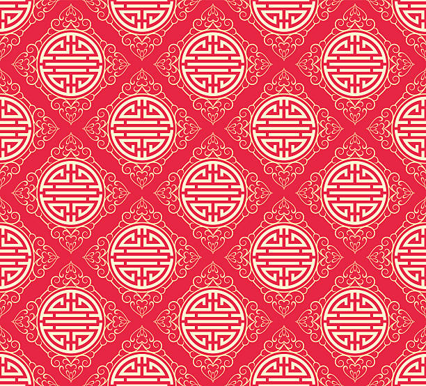 azjatycki styl wzór bezszwowe tekstura płótna - asian ethnicity pattern textile seamless stock illustrations