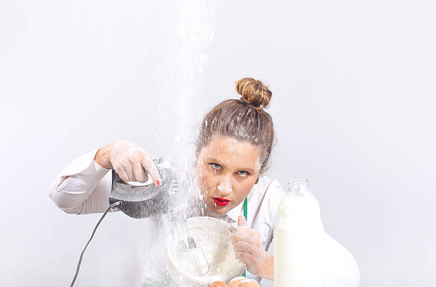 istock Crazy cooking housewife 477538837