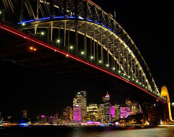 istock Sydney Harbour during Vivid light festival 477539124