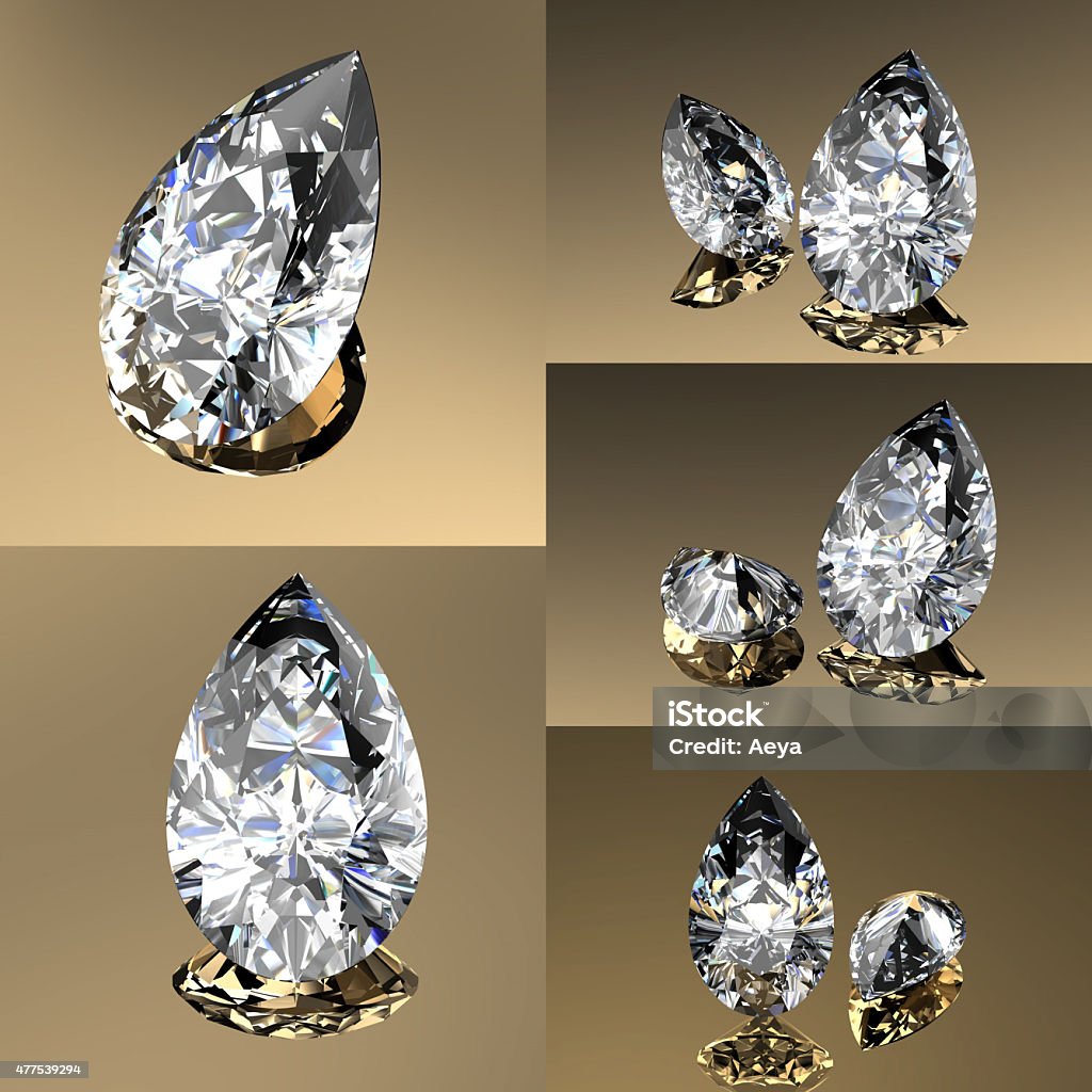 diamond set (high resolution 3D image) 2015 Stock Photo