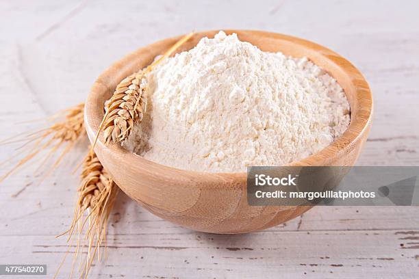 Bowl Of Flour Stock Photo - Download Image Now - Flour, 2015, Bakery