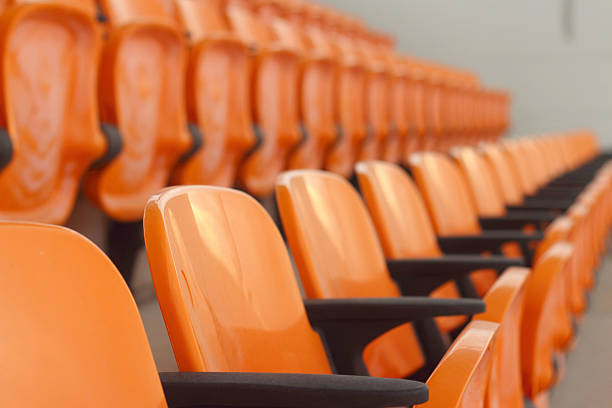 istock Seat grandstand in an empty stadium 477543518
