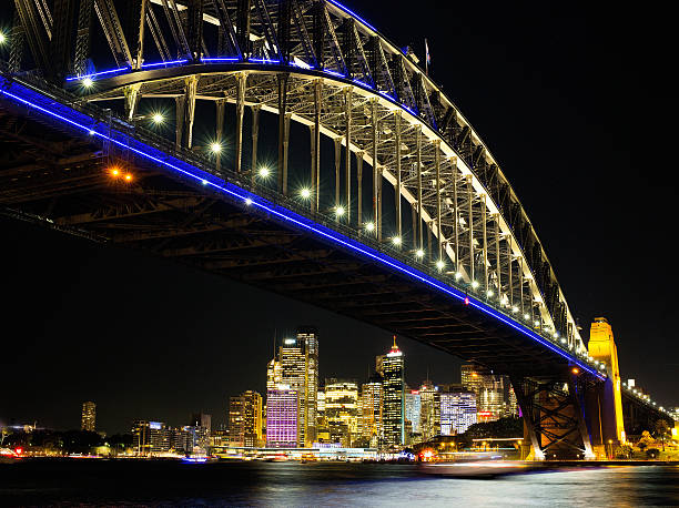 istock Sydney Harbour during Vivid light festival 477543524