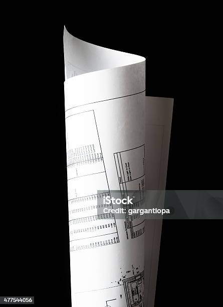 Isolation Of Several Drawings For The Project Stock Photo - Download Image Now - 2015, Angle, Architecture