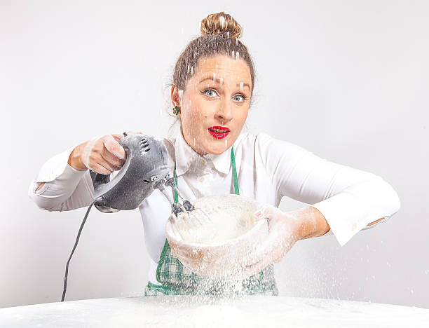 istock Crazy cooking housewife 477545225