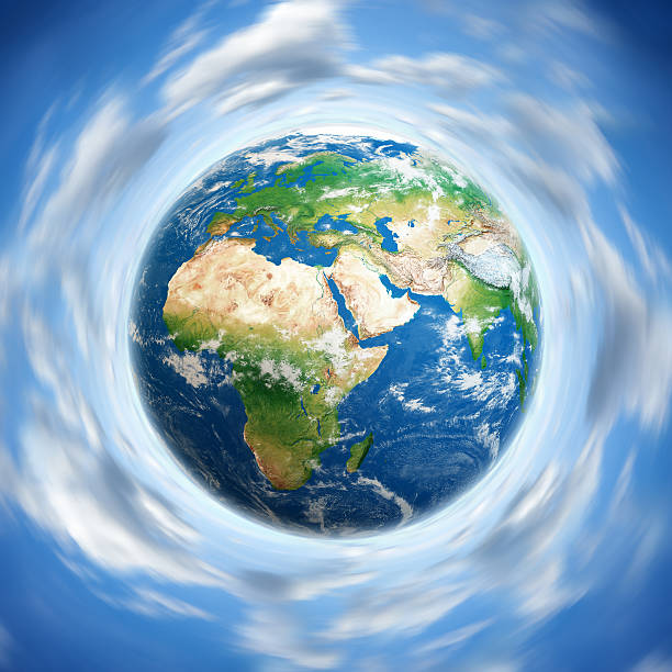 istock Planet earth and beautiful blue sky 477546391