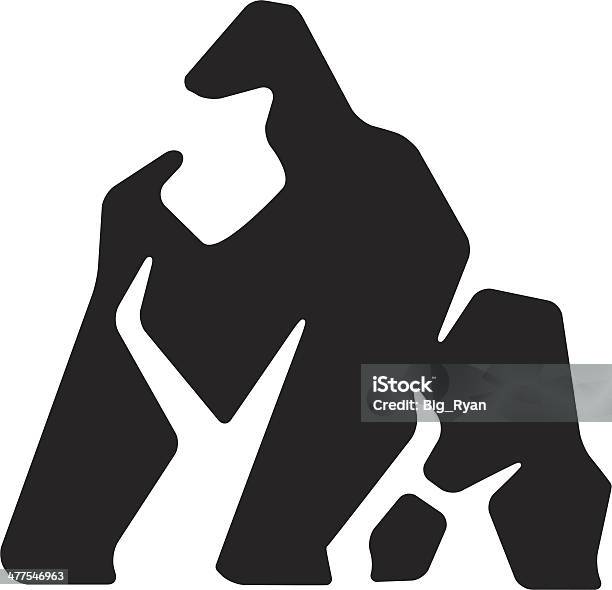 Stylized Gorilla Design Stock Illustration - Download Image Now - Gorilla, In Silhouette, Icon Symbol