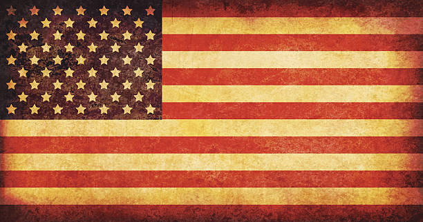 flaga usa grunge - grunge flag stock illustrations