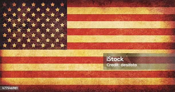 Usa Grunge Flag Stock Illustration - Download Image Now - American Flag, Distressed - Photographic Effect, Retro Style