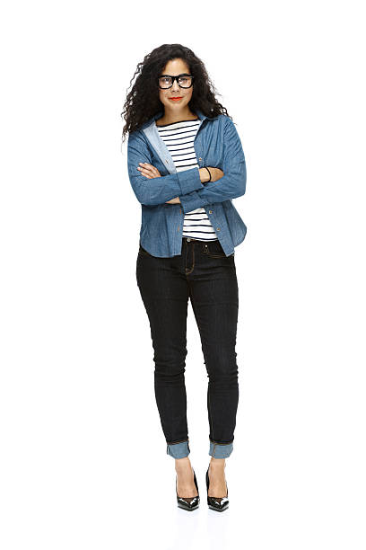istock Young woman standing with arms crossed 477548259