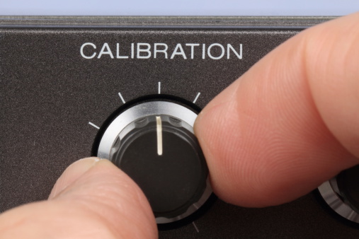Many electronic devices have a calibration procedure, which is performed by means of a knob.