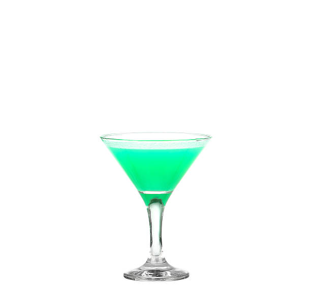 istock Green cocktail isolated on white 477553540
