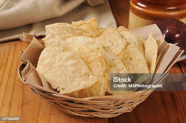 Restaurant Style Tortilla Chips Stock Photo - Download Image Now - Basket, Tortilla Chip, Food
