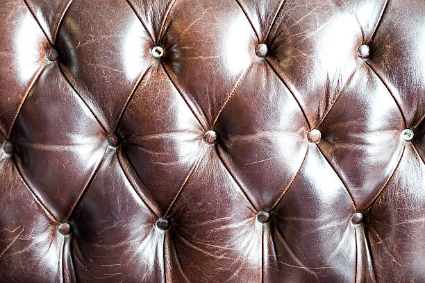 istock retro and vintage dark brown leather texture with botton 477559802