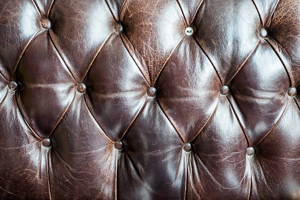istock retro and vintage dark brown leather texture with botton 477559828