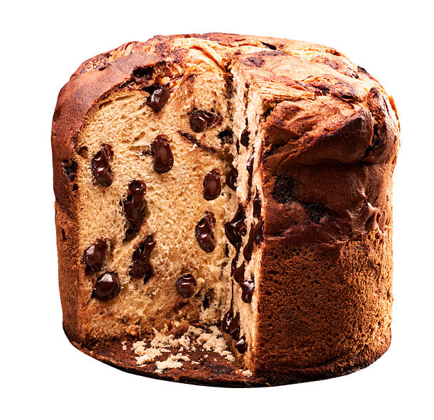 istock Christmas chocolate panettone white background 477561090