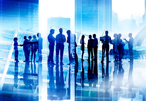 istock Silhouette People Discussion Meeting Cityscape Team Concept 477562218
