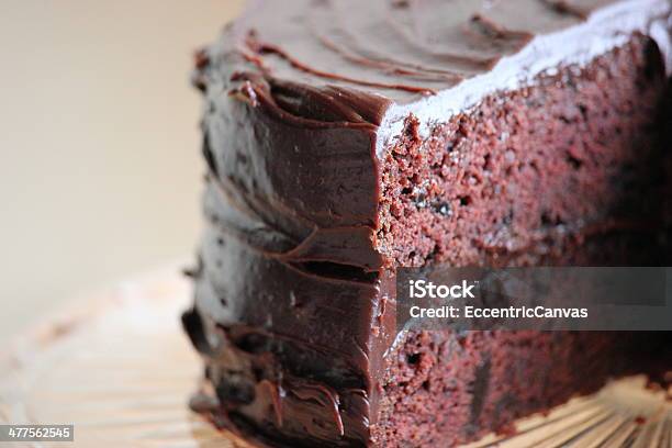 Chocolate Cake On Platter In Natural Light 3 Of 4 Stock Photo - Download Image Now - Chocolate Cake, Cafe, Cake