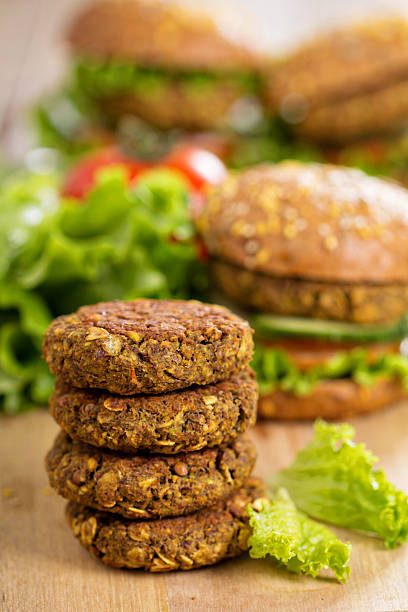 istock Vegan burgers with lentils and pistashios 477562649