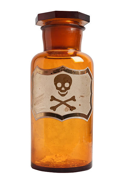istock Old fashioned drug bottle with label, isolated. 477564556
