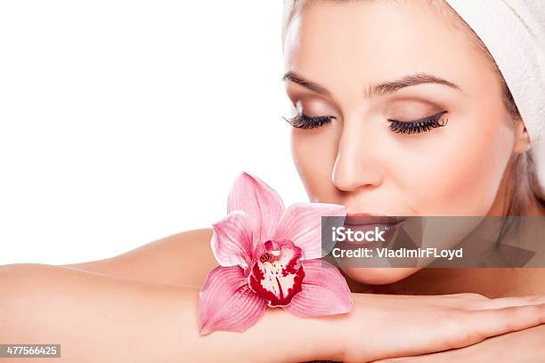 Pure Beauty Stock Photo - Download Image Now - Facial Mask - Beauty Product, Flower, Lying Down