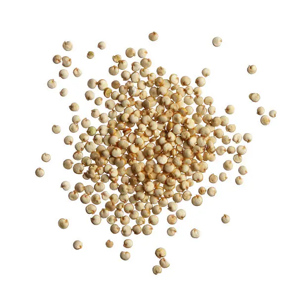 Quinoa seeds isolated on white background