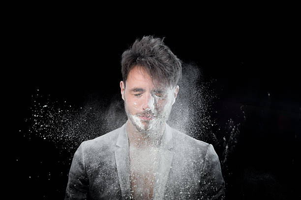 istock Fashion Model with White Powder 477573804