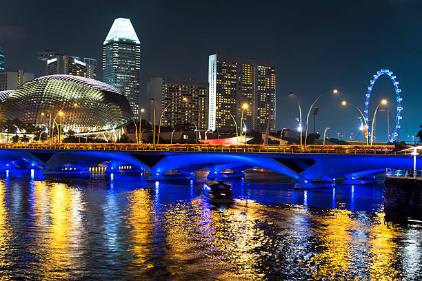 istock Esplanade Bridge and Singapore Flyer. 477576957
