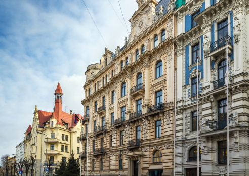 the building in Art Nouveau style, Riga